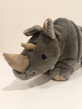 Vintage 1990s Rhinoceros Plush by A&A Plush Inc.